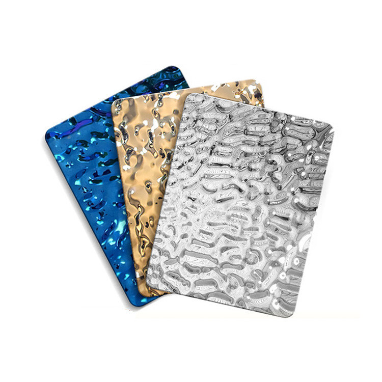Hammered Water Rippled Stainless Steel Sheet Mirror Ceiling Wall Panels